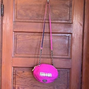 Betsy Johnson football crossbody purse
